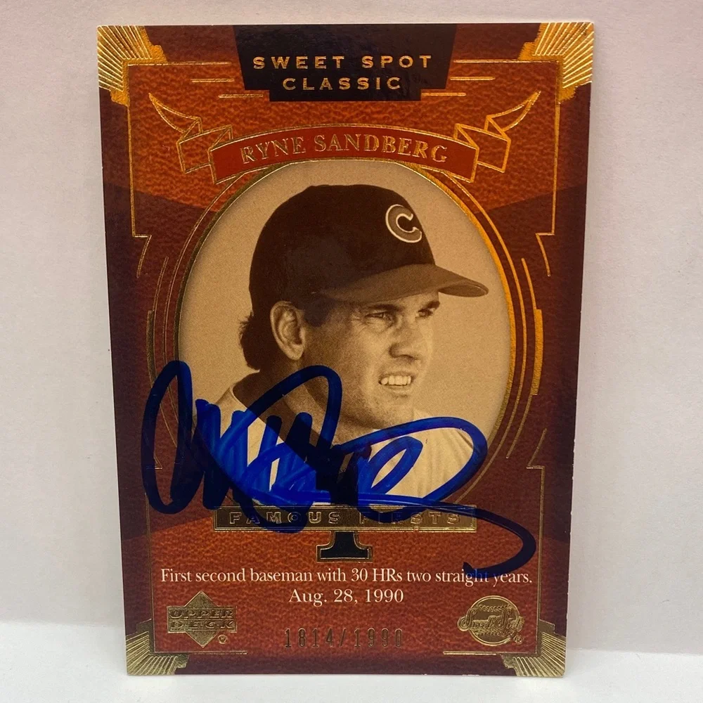 2004 Upper Deck Ryne Sandberg Cubs #147 In Person Autograph (077)